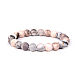 Bracciali elasticizzati con perle di diaspro naturale zebra&nbsp;BJEW-K212-A-035-6
