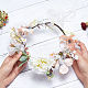 Couronne de mariée de fleurs artificielles en tissu OHAR-WH0011-18-3