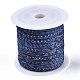 平らなポリエステル弾性コード  ウェビング衣類縫製アクセサリー  藤紫色  5mm  約3.28ヤード（3m）/ロール EC-N003-001A-04-2