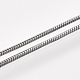 真鍮ラウンドスネークチェーンネックレス作り  カニカン付き  ガンメタ色  24.4インチ（62.2cm）  1.2mm MAK-T006-11B-B-3