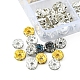 150 pièces 6 styles de perles d'espacement en strass de fer FIND-FS0001-35-3
