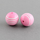 Grosses perles rondes à rayures acryliques SACR-S193-16mm-2