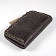 Crocodile tête motif rivets en cuir clouté de portefeuilles pour hommes ABAG-N004-12B-2