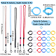 GORGECRAFT 41PCS Anti-Lost Necklace Lanyard Set Including 5PCS Anti-Loss Pendant Strap String Holder with 36PCS 6 Colors Silicone Rubber Rings for Office Key Chains Outdoor Activities DIY-GF0008-28-2