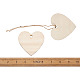 Ornements de découpes en bois inachevés en forme de coeur WOOD-TAC0003-66-7
