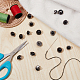 Nbeads 100 pieza de botones de perlas de imitación negras FIND-NB0003-93-4