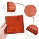 FINGERINSPIRE Nature Wood Display Base Square Orange Red Wooden Base 12.5x12.5x2cm Wood Display Stand Wooden Pedestal for Figure Toy Model DIY Crafts Display or Home Decoration AJEW-WH0251-17-3