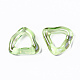 透明樹脂指輪  ABカラーメッキ  三角形  薄緑  内径：11mm RJEW-T013-005-E08-3