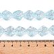 Chapelets de perles en verre électroplaqué&nbsp;EGLA-N012-08H-4