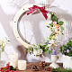 FINGERINSPIRE 6 pcs Wooden Floral Craft Rings 11.5inch Wheat Color Creations Wreath Frames Unfinished Wood Circles for DIY Wind Chimes DIY-WH0043-05C-6