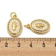 Brass Micro Pave Cubic Zirconia with Synthetic Opal Pendants KK-D096-03A-02-3