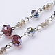 Electroplate Glass Handmade Beaded Chains AJEW-JB00371-03-1