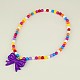 Модное акриловое ожерелье для детей NJEW-JN00330-3