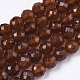Hilos de perlas de granate naranja natural G-R462-029C-1