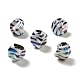 Placage uv perles acryliques irisées arc-en-ciel opaques PACR-D069-06-1