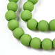Opache perle di vetro fili GLAA-T032-P6mm-MD06-2