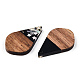 Ciondoli in resina opaca e legno di noce RESI-N039-60C-2