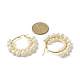 Boucles d'oreilles créoles en perles naturelles EJEW-JE05168-03-2