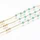 3.28 Fuß handgefertigte Perlenkette aus Messing X-CHC-G011-10G-05-2