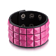 Unisex Fashion Leather Cord Alloy Studded Bracelets BJEW-BB15511-E-1