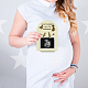アーチ型木製アナウンス額縁スタンド  初めてのお母さんのための赤ちゃんの超音波検査フレーム  人間  180x125x4mm  穴：10mm DJEW-WH0070-009-5