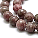 Lépidolite naturelle / mica mauve perles de rocaille G-P257-01-8mm-3