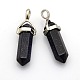 Bullet Gemstone Double Terminated Pointed Pendants G-N0122-04-2