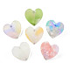 Cellulose Acetate(Resin) Heart Stud Earrings with 316 Stainless Steel Pins for Women EJEW-N050-02-1