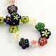 Flower Handmade Millefiori Glass Beads Strands LK-R004-18-2