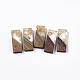 Transparent Resin & Walnut Wood Pendants RESI-TAG0001-03-1
