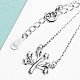 Дерево желаний 925 ожерелье из стерлингового серебра с кубическим цирконием для женщин NJEW-BB72248-A-2