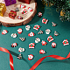 Fingerinspire 60 個 6 スタイル シリコーン カボション  DIYジュエリーアクセサリー  クリスマスのために  家と木と鐘とサンタクロースと雪だるま  混合図形  22~24.5x17~21.5x3.5~6mm  10個/スタイル SIL-FG0002-40-5