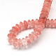 Rondelle Cherry Quartz Glass Beads Strands G-R309-07-2