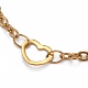 304 Stainless Steel Cable Chain Anklets AJEW-H104-10G-2