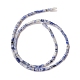 Natürliche blaue Fleck Jaspis Perlen Stränge G-A201-B11-2
