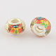 Large Hole Printed Acrylic European Beads OPDL-R114-14A-2