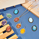 CHGCRAFT 24Pcs 3 Colors Oval Pendant Trays with Stone Cabochon Bezel Pendant Trays for Crafting DIY Jewelry Making DIY-CA0003-40-5