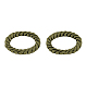 Tibetan Style Alloy Oval Link Rings TIBE-5244-AB-FF-1