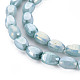 Mèches de perles de verre craquelé peintes au four opaque EGLA-S174-21A-3