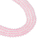 Nbeads 2 fili di perline di quarzo rosa naturale G-NB0004-98-4