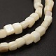 Abalorios del cubo de concha de perla natural hebras SHEL-E355-26-2