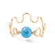 Круглое кольцо из бисера с драгоценными камнями RJEW-JR00442-4