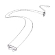 Messing Micro Pave klare Zirkonia Anhänger Halsketten NJEW-R256-01-2