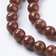 Chapelets de perles en jaspe rouge naturel G-G542-8mm-15-3