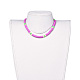 Handmade Polymer Clay Heishi Beads Choker Necklaces NJEW-JN02446-01-4