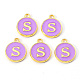 Golden Plated Alloy Enamel Charms X-ENAM-S118-10S-2