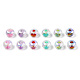 UV Plated Rainbow Acrylic Beads PACR-N015-04-2