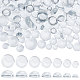 PH PandaHall 150pcs Transparent Glass Cabochons 7 Sizes Glass Dome Cabochons Clear Glass Pebbles Non-calibrated Round for Necklace Bracelets Jewelry Cameo Pendants Bookmarks GLAA-PH0002-34-2