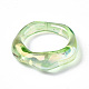 透明樹脂指輪  ABカラーメッキ  ミックスカラー  usサイズ6 3/4(17.1mm) RJEW-T013-001-E-5