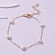 Bracelet chaîne en perles naturelles BJEW-JB09447-4